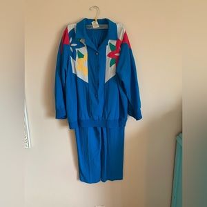 Vintage floral grandma matching set